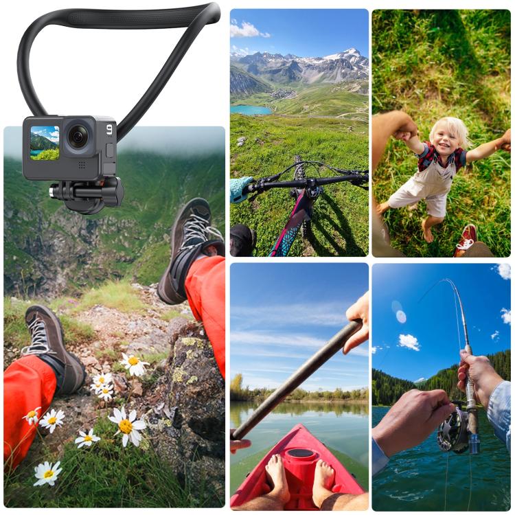 PULUZ Lazy Neck Bracket Magnetic Quick Release POV View Mount (Black) - Holder by PULUZ | Online Shopping UK | buy2fix