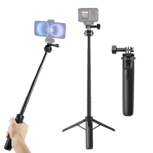 PULUZ Mini Magnetic Quick Release Selfie Stick Tripod (Black) - Holder by PULUZ | Online Shopping UK | buy2fix