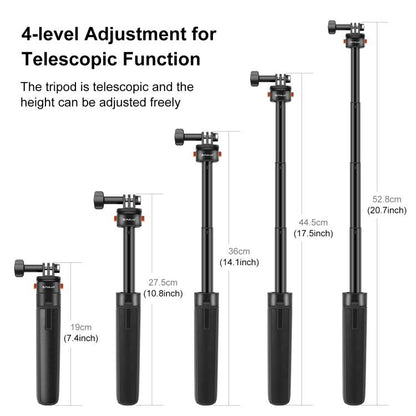 PULUZ Mini Magnetic Quick Release Selfie Stick Tripod (Black) - Holder by PULUZ | Online Shopping UK | buy2fix