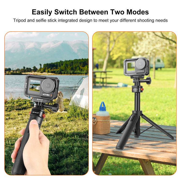 PULUZ Mini Magnetic Quick Release Selfie Stick Tripod (Black) - Holder by PULUZ | Online Shopping UK | buy2fix