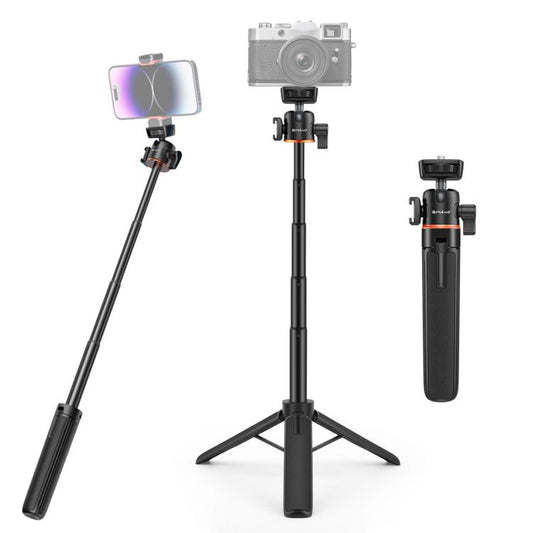 PULUZ Mini Phone Camera Extension Tripod Stand 360 Degree Ball Head Cold Shoe Selfie Stick (Black) - Holder by PULUZ | Online Shopping UK | buy2fix