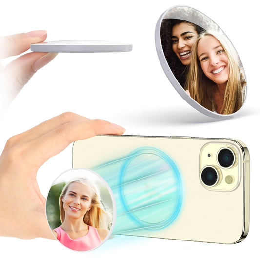 PULUZ Mobile Phone MagSafe Magnetic Makeup Mirror Rear Camera Video Selfie Mirror (White) - Others Accessories by PULUZ | Online Shopping UK | buy2fix