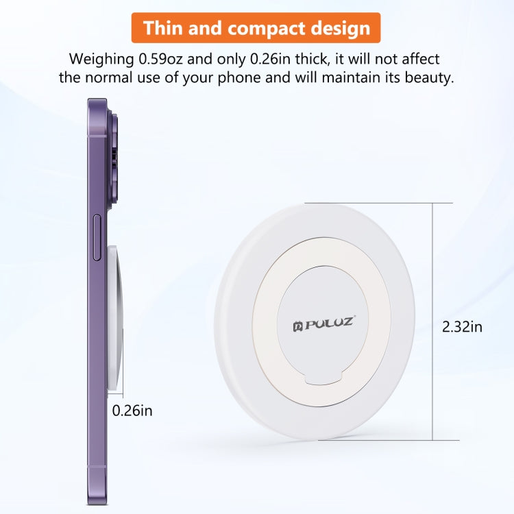 PULUZ Mobile Phone MagSafe Magnetic Makeup Mirror Rear Camera Video Selfie Mirror (White) - Others Accessories by PULUZ | Online Shopping UK | buy2fix