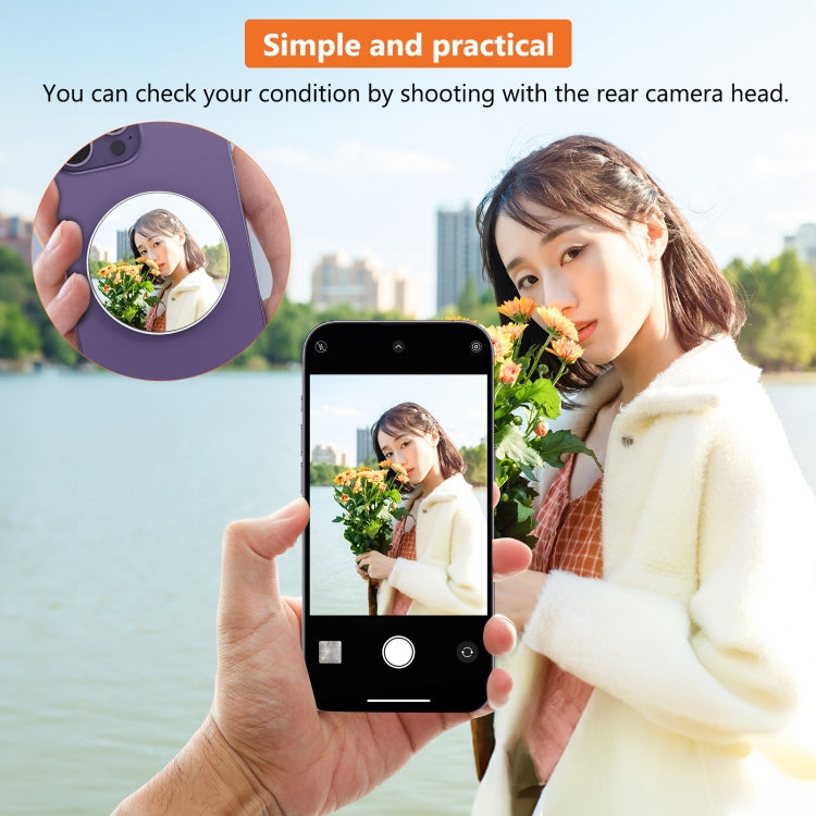 PULUZ Mobile Phone MagSafe Magnetic Makeup Mirror Rear Camera Video Selfie Mirror (White) - Others Accessories by PULUZ | Online Shopping UK | buy2fix