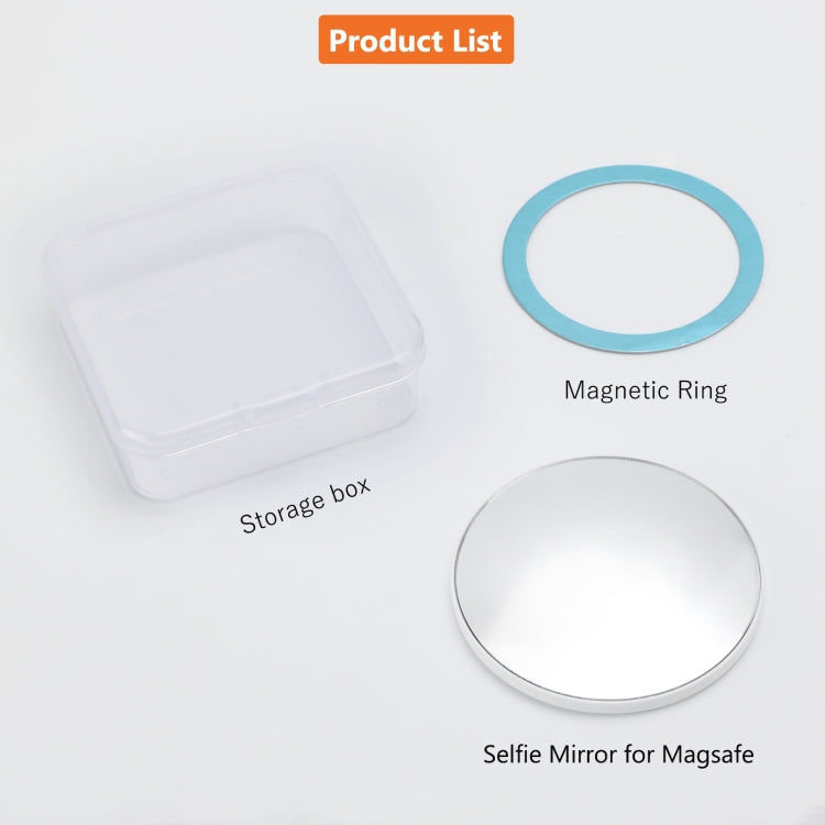PULUZ Mobile Phone MagSafe Magnetic Makeup Mirror Rear Camera Video Selfie Mirror (White) - Others Accessories by PULUZ | Online Shopping UK | buy2fix