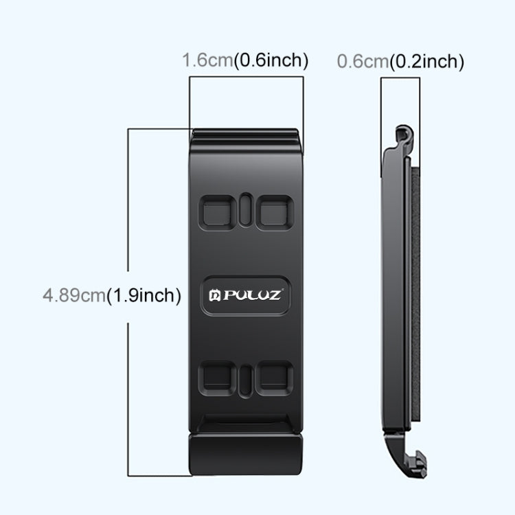 PULUZ Aluminum Alloy Vertical Shooting Magnetic Quick-release Battery Side Interface Cover for Insta360 Ace Pro 2 (Black) - Others by PULUZ | Online Shopping UK | buy2fix