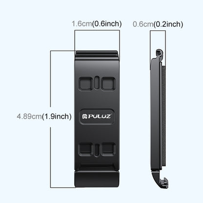 PULUZ Aluminum Alloy Vertical Shooting Magnetic Quick-release Battery Side Interface Cover for Insta360 Ace Pro 2 (Black) - Others by PULUZ | Online Shopping UK | buy2fix