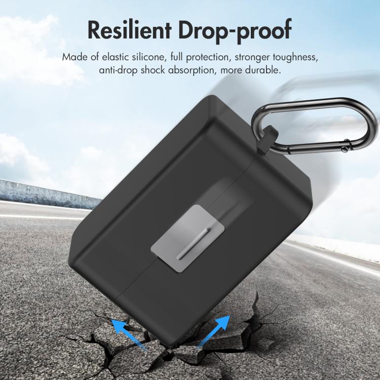 For DJI Mic Mini PULUZ Charging Case Silicone Scratch-proof Protective Cover (Black) - DJI Mic Series by PULUZ | Online Shopping UK | buy2fix