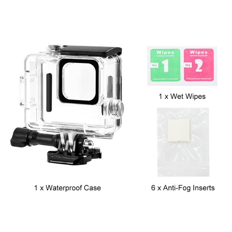 For GoPro HERO 4K 2024 PULUZ 60m / 196ft Waterproof Housing Protective Case with Buckle Basic Mount & Screw (Transparent) - Waterproof Cases by PULUZ | Online Shopping UK | buy2fix