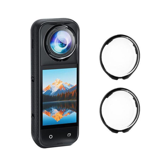 For Insta360 X5 PULUZ Rotating Optical Tempered Glass Lens Guard Protective Cover (Transparent)