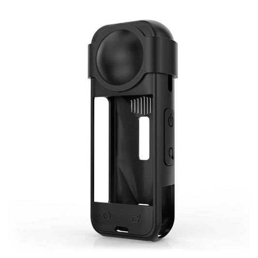 For Insta360 X5 PULUZ Silicone Protective Case with Lens Cover (Black) - Case & Bags by PULUZ | Online Shopping UK | buy2fix