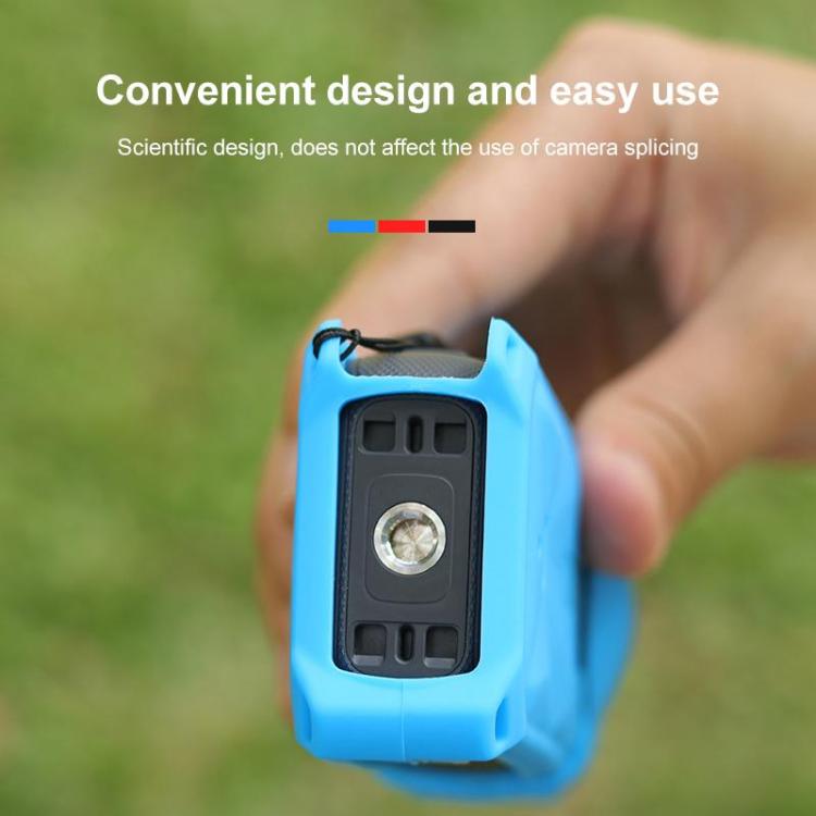 For Insta360 X5 PULUZ Silicone Protective Case with Lens Cover (Blue) - Case & Bags by PULUZ | Online Shopping UK | buy2fix