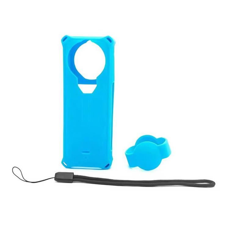For Insta360 X5 PULUZ Silicone Protective Case with Lens Cover (Blue) - Case & Bags by PULUZ | Online Shopping UK | buy2fix