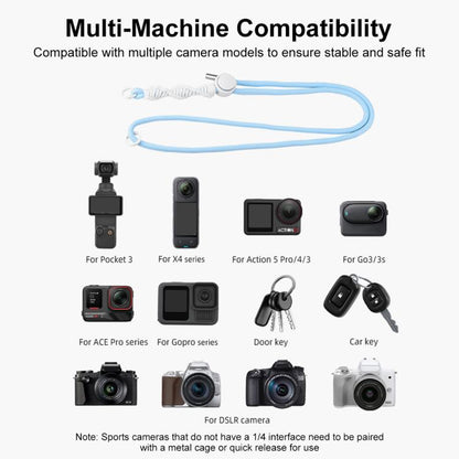 PULUZ Sports Camera Lanyard Long Adjustable Anti-lost Rope for DJI OSMO Pocket 3 / Insta360 X5 (Blue) -  by PULUZ | Online Shopping UK | buy2fix