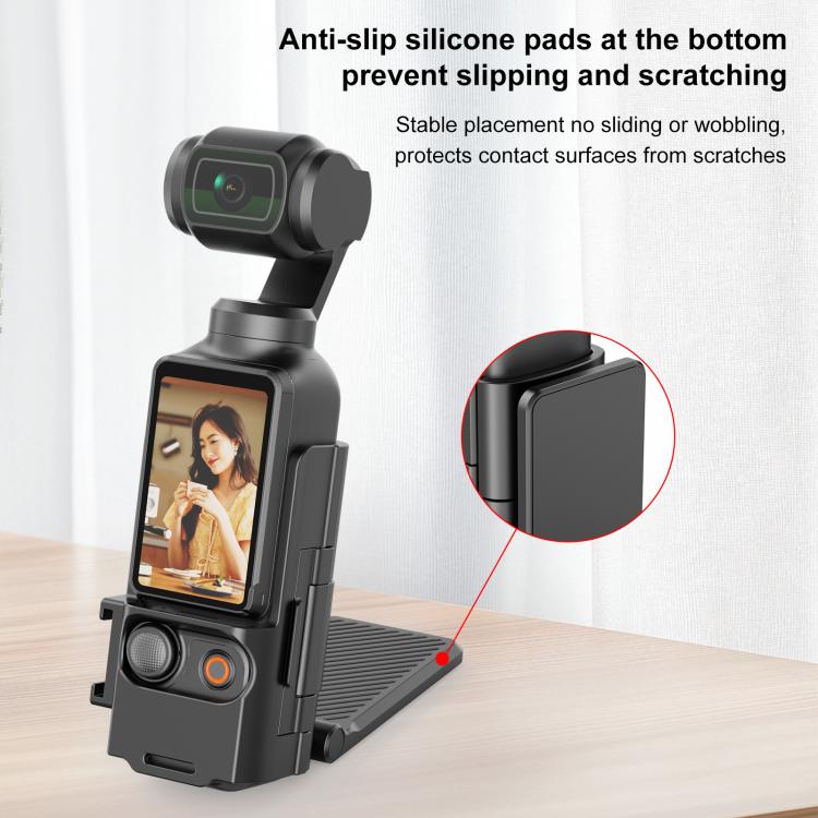 For DJI Osmo Pocket 3 PULUZ Folding Magnetic Mount Base Bracket (Black) - Mount & Holder by PULUZ | Online Shopping UK | buy2fix