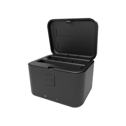 For Insta360 X5 PULUZ Dual-Batteries Charging Box Battery & Memory Card Storage Case (Black) - Others by PULUZ | Online Shopping UK | buy2fix