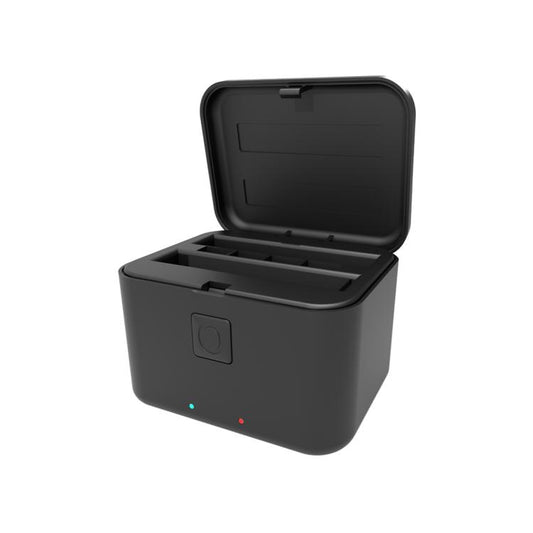 For Insta360 X5 PULUZ Dual-Batteries Charging Box Battery & Memory Card Storage Case (Black) - Others by PULUZ | Online Shopping UK | buy2fix