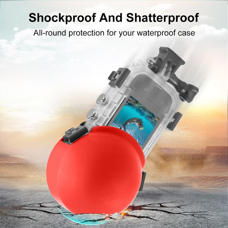 For Insta360 X5 PULUZ Invisible Dive Case Lens Guard Silicone Protective Lens Cap Cover (Red) - Len Accessories by PULUZ | Online Shopping UK | buy2fix