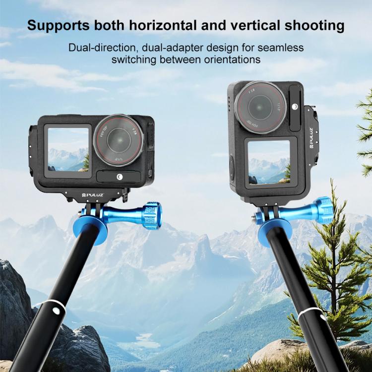 For DJI Osmo Action 5 Pro / 4 PULUZ Vertical Horizontal Shooting Quick Release Metal Magnetic L Bracket (Black) - Mount & Holder by PULUZ | Online Shopping UK | buy2fix