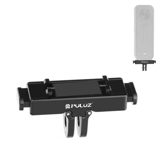 For Insta360 X6 / X5 / X4 Air / Ace Pro / Pro 2 PULUZ Aviation Aluminum Quick Release Base Adapter Bracket (Black)