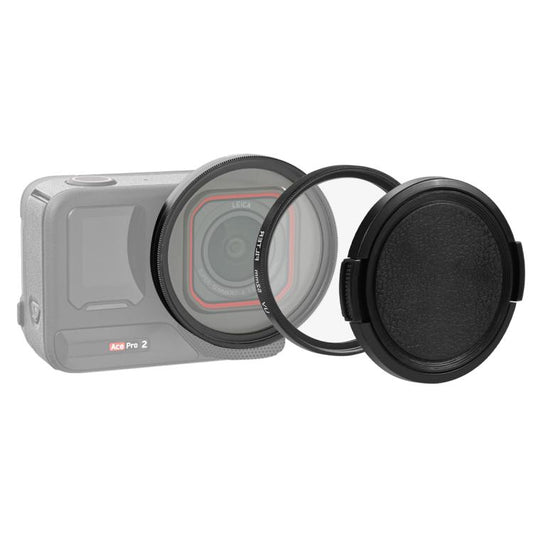 For Insta360 Ace Pro 2 PULUZ 52mm UV Lens Filter Adapter Ring with Lens Cover (Black) - Len Accessories by PULUZ | Online Shopping UK | buy2fix