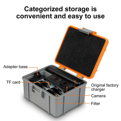 For DJI Osmo Action 5 Pro / 4 / 3 PULUZ Waterproof Hard Carrying Suitcase Outdoor Protective Storage Box (Orange) - Case & Bags by PULUZ | Online Shopping UK | buy2fix