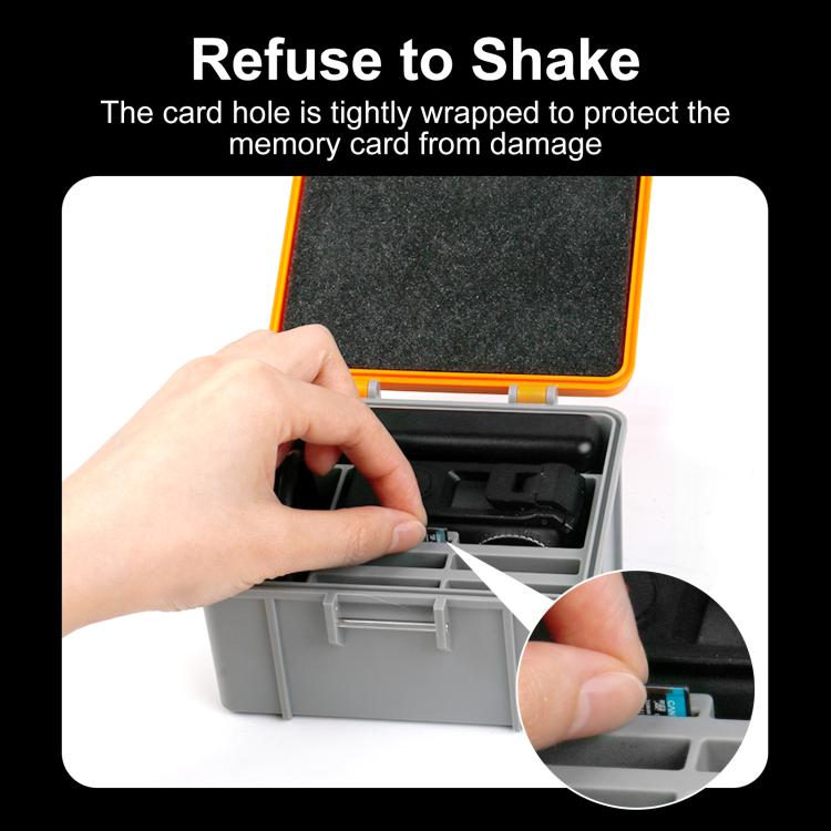 For DJI Osmo Action 5 Pro / 4 / 3 PULUZ Waterproof Hard Carrying Suitcase Outdoor Protective Storage Box (Orange) - Case & Bags by PULUZ | Online Shopping UK | buy2fix