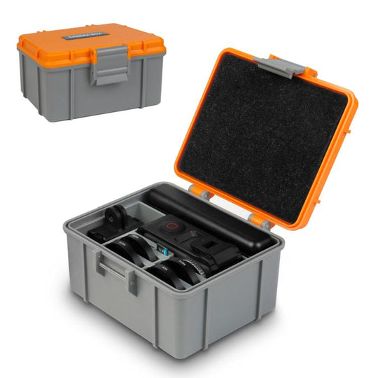 For DJI Osmo Action 6 / 5 Pro / 4 / 3 PULUZ Waterproof Hard Carrying Suitcase Outdoor Protective Storage Box (Grey)