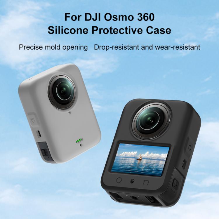 For DJI Osmo 360 PULUZ Silicone Body Protective Cover with Lens Cover (Black) - Case & Bags by PULUZ | Online Shopping UK | buy2fix
