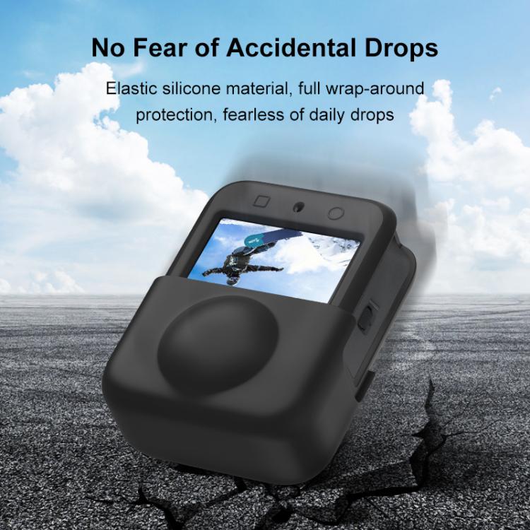 For DJI Osmo 360 PULUZ Silicone Body Protective Cover with Lens Cover (Black) - Case & Bags by PULUZ | Online Shopping UK | buy2fix