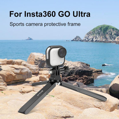 For Insta360 GO Ultra PULUZ PC Plastic Frame Adapter Base Mount (Black) - Mount & Holder by PULUZ | Online Shopping UK | buy2fix