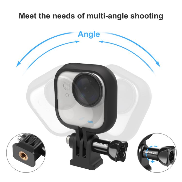 For Insta360 GO Ultra PULUZ PC Plastic Frame Adapter Base Mount (Black) - Mount & Holder by PULUZ | Online Shopping UK | buy2fix