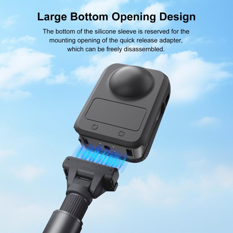 For DJI Osmo 360 PULUZ Camera All-in-one Body Lens Silicone Cover (Black) - Case & Bags by PULUZ | Online Shopping UK | buy2fix
