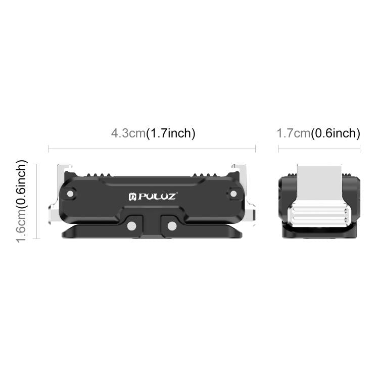 For DJI Osmo Nano PULUZ Magnetic Metal Quick Release Base Mount (Black) - Mount & Holder by PULUZ | Online Shopping UK | buy2fix