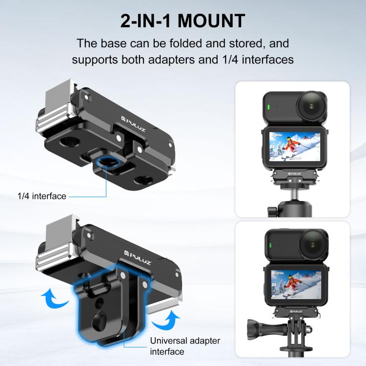 For DJI Osmo Nano PULUZ Magnetic Metal Quick Release Base Mount (Black) - Mount & Holder by PULUZ | Online Shopping UK | buy2fix