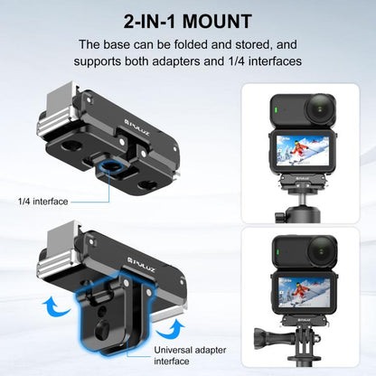 For DJI Osmo Nano PULUZ Magnetic Metal Quick Release Base Mount (Black) - Mount & Holder by PULUZ | Online Shopping UK | buy2fix