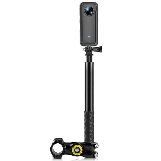 PULUZ – support de caméra pour guidon de moto et vélo, adaptateur avec support monopode