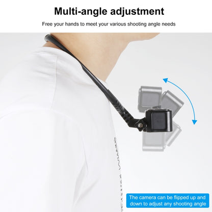 PULUZ Lazy Adjustable Neck Bracket for GoPro Action Cameras (Black) - Holder by PULUZ | Online Shopping UK | buy2fix