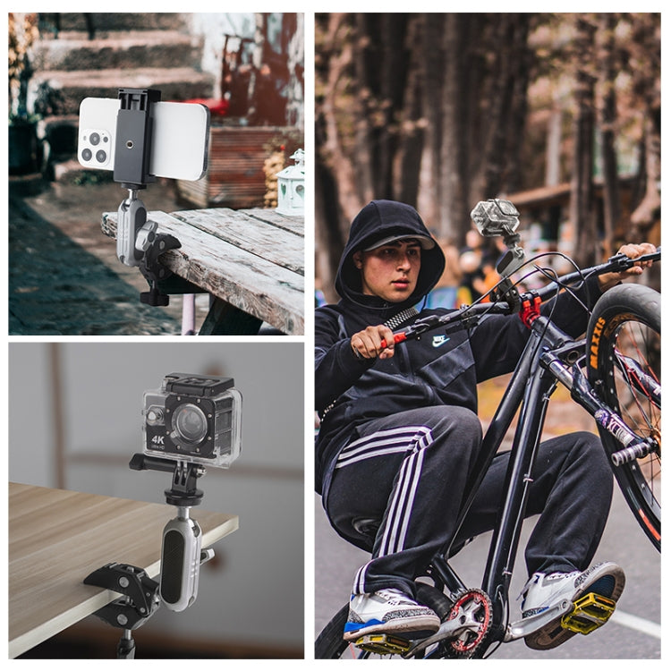 PULUZ Crab Pliers Clip Arm Mount with Phone Clamp for Phone & Sports Camera by PULUZ