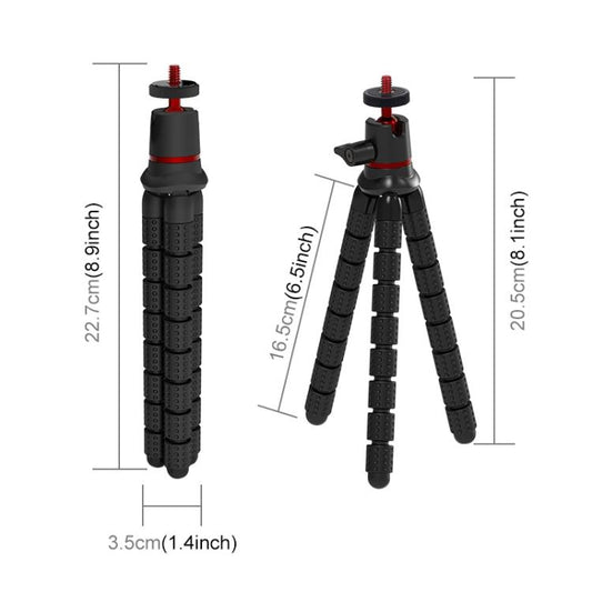 PULUZ Mini Octopus Flexible Tripod Holder with Remote Control for SLR Cameras, GoPro, Cellphone - Portable Mini Tripod by PULUZ | Online Shopping UK | buy2fix