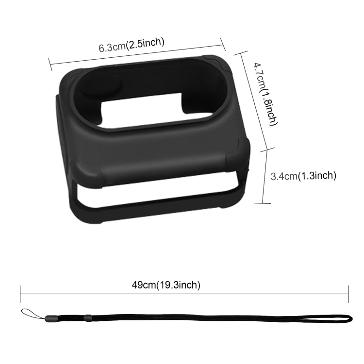For Insta360 GO 3 PULUZ Camera Charging Case Silicone Case with Lens Cap & Strap (Black) - Case & Bags by PULUZ | Online Shopping UK | buy2fix