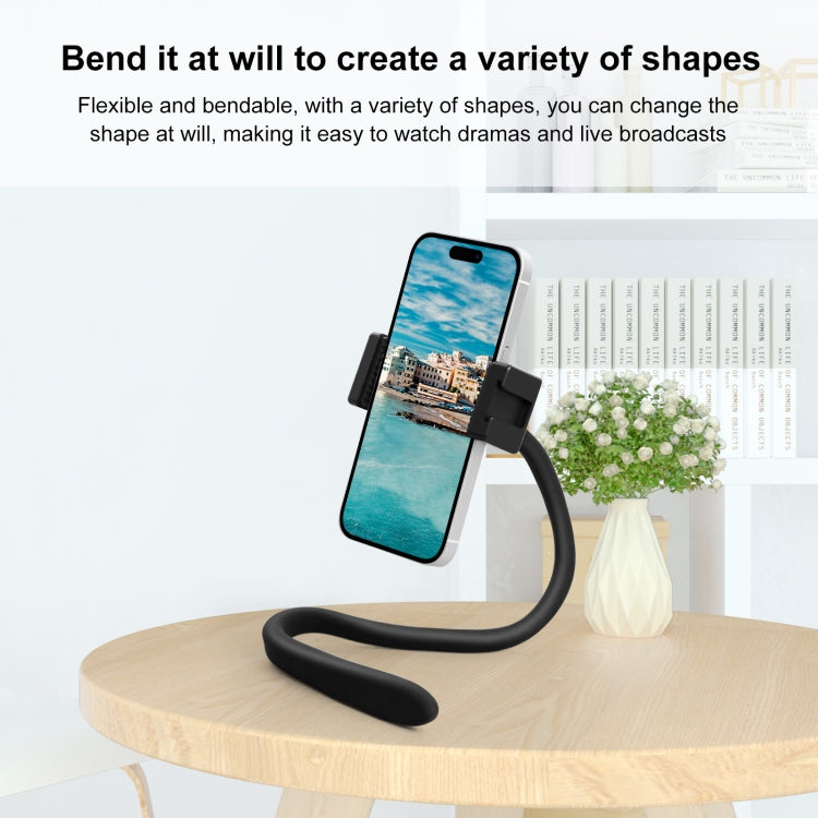 PULUZ Silicone Flexible Clip Mount Holder with Phone Clamp for Phones / GoPro (Black) - Lazy Bracket by PULUZ | Online Shopping UK | buy2fix