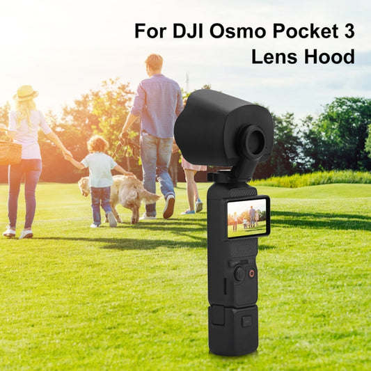 For DJI OSMO Pocket 3 PULUZ Sunshade Lens Protective Cover Hood (Black) - Lens Accessories by PULUZ | Online Shopping UK | buy2fix