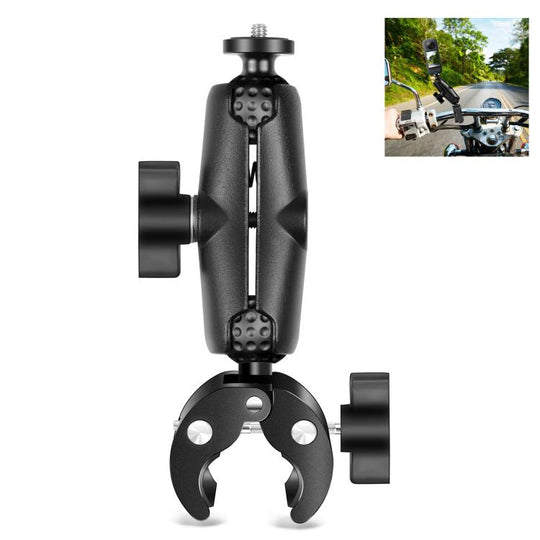 Support de montage fixe pour guidon de pince de crabe de moto PULUZ pour GoPro et autres caméras d'action (noir)