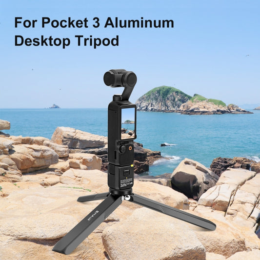 For DJI Osmo Pocket 3 / Insta360 X4 PULUZ Aluminum Alloy Metal Tripod (Black) - Mount & Holder by PULUZ | Online Shopping UK | buy2fix