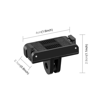 For DJI Osmo Action 5 Pro / 4 / 3 / Osmo 360 PULUZ Magnetic Quick Release Base Expansion Mount (Black) by PULUZ