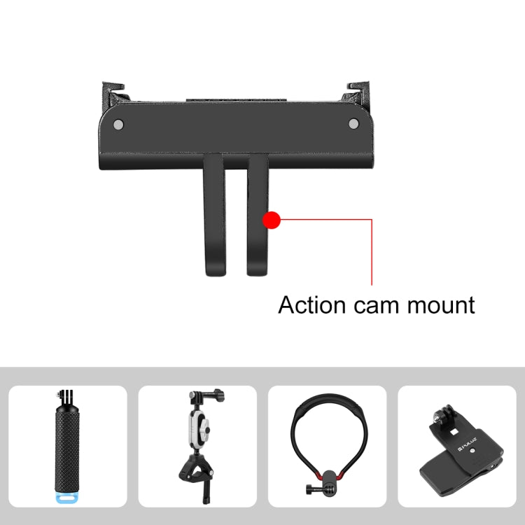 For DJI Osmo Action 5 Pro / 4 / 3 / Osmo 360 PULUZ Magnetic Quick Release Base Expansion Mount (Black) by PULUZ