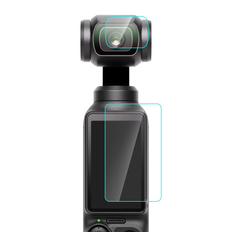 For DJI OSMO Pocket 3 PULUZ 9H 2.5D HD Tempered Glass Lens Protector + Screen Film (Transparent) by PULUZ