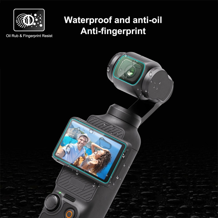 For DJI OSMO Pocket 3 PULUZ 9H 2.5D HD Tempered Glass Lens Protector + Screen Film (Transparent) by PULUZ