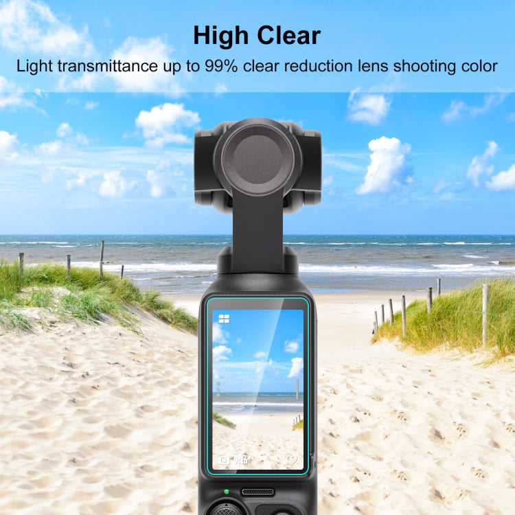 For DJI OSMO Pocket 3 PULUZ 9H 2.5D HD Tempered Glass Lens Protector + Screen Film (Transparent) by PULUZ